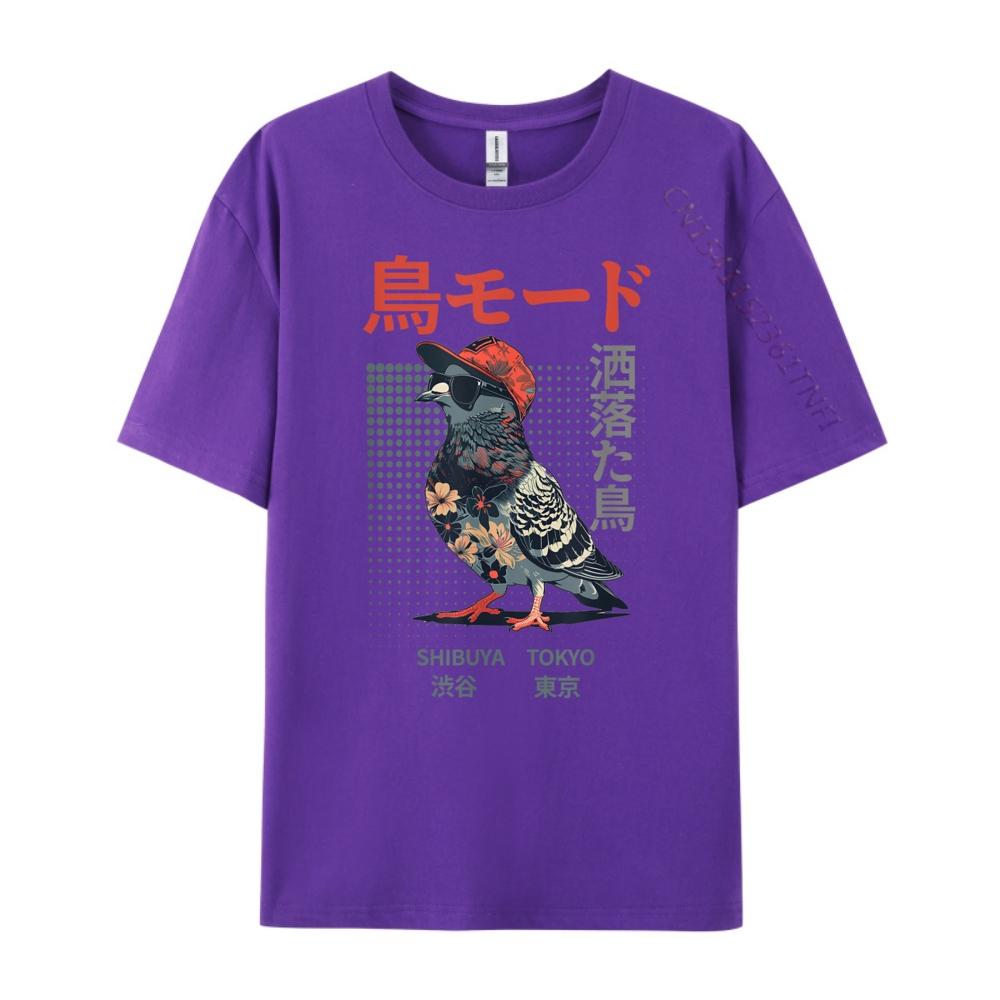 Japanese Cool Bird Pun Funny Streetwear Harajuku Fashion Funny Shirt Mens Clothing Geek