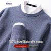 Luomeng Men's 100% Merino Wool Round Neck Pullover Sweater
