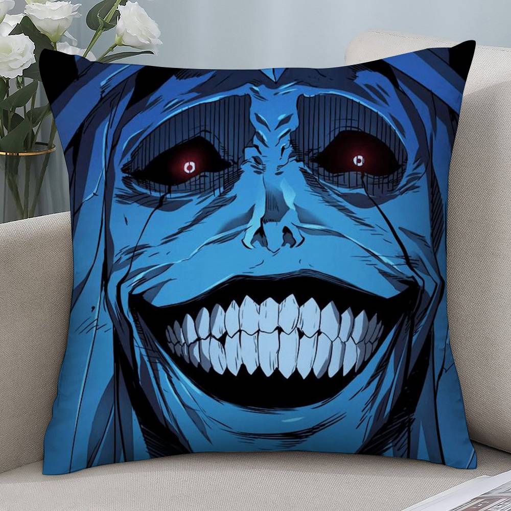 Hot Anime S-Solo Leveling Pillow Case Short plush Double-sided Print Square Throw Pillow Covers Sofa Home Cushion Decor