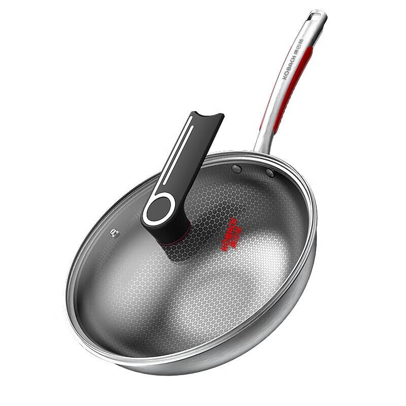Kangbakh 304 Stainless Steel Honeycomb Non-Stick Wok