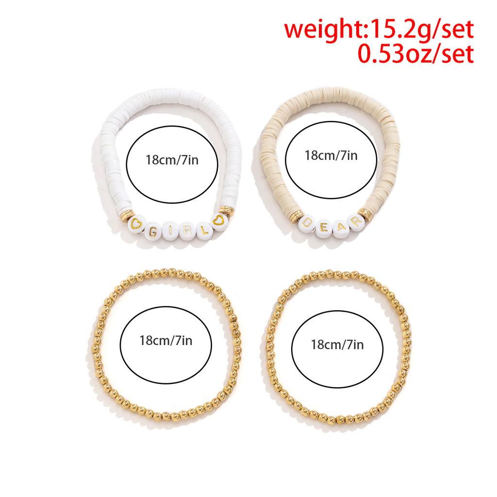 BohemiaColorful Acrylic Hand Beaded Bracelet Women Elegant Temperament Wedding Banquet Jewelry Accessories
