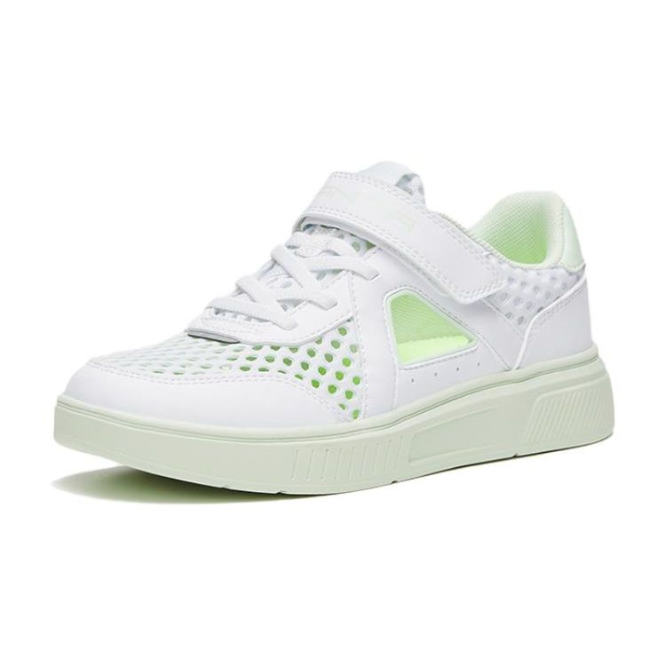 Anta Kids Non-Slip Shock Absorbing Wear-Resistant Sandals Kids Sandals White Green A322326983-1
