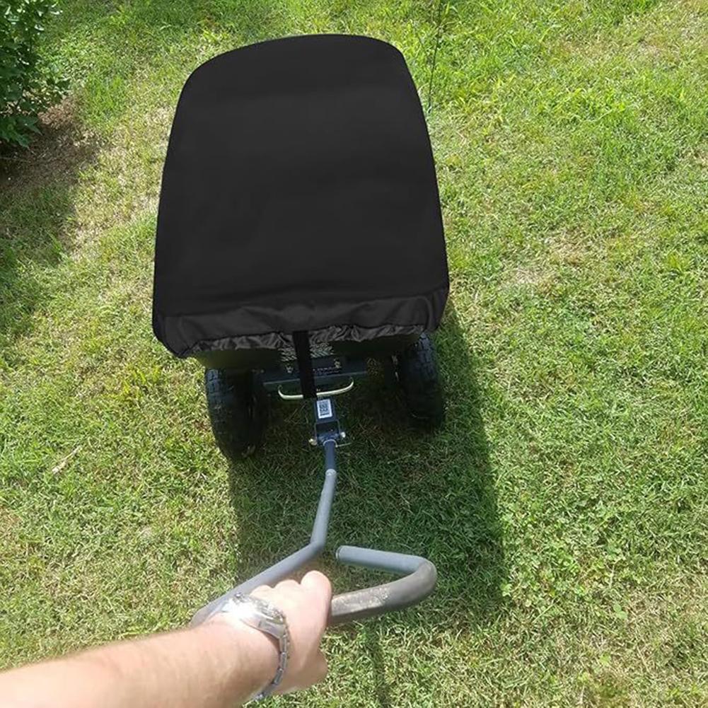 Outdoor Waterproof Wagon Cover for Garden Dump Cart 59 by 37 Inch Collapsible Heavy Duty Nylon Dustproof Cover