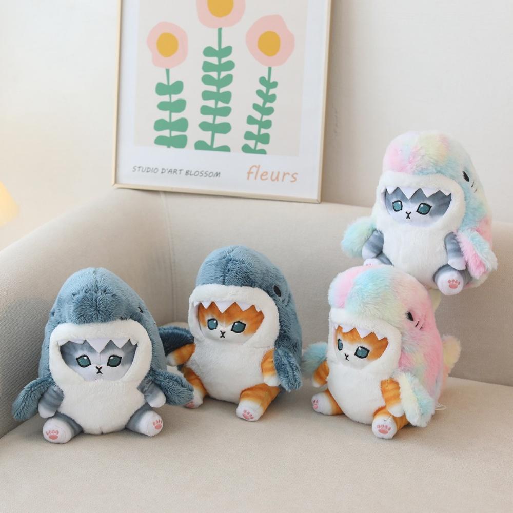 

Cute Shark Cat Plush Toy Cartoon Shark Stuffed Doll Huggable Pillow Sofa Cushion Birthday Gift Home Decoration 22cm