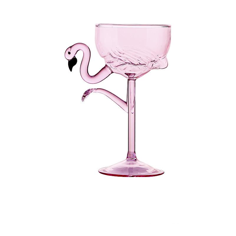 Design Plameňáka 200ML Bezolovnatá Žáruvzdorná Sklenice na Koktejl Sklenice na Víno pro Barovou Párty Nápojové Sklo