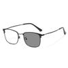 Double Light Discoloration Far And Near Reading Glasses Anti-Blue Business Men'S Metal Frame High Definition Reading Mirror