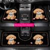 Car Floor Mats Cartoon Curly-Haired Puppy Cute Car Interior Decoration Floor Mats Leather Water-Absorbent Non-Slip Single-Piece Carpet Floor Mat