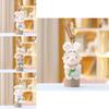 Cute Rabbit Hanging Decoration Soft Plush Bunny Toy With Colorful Floral Design