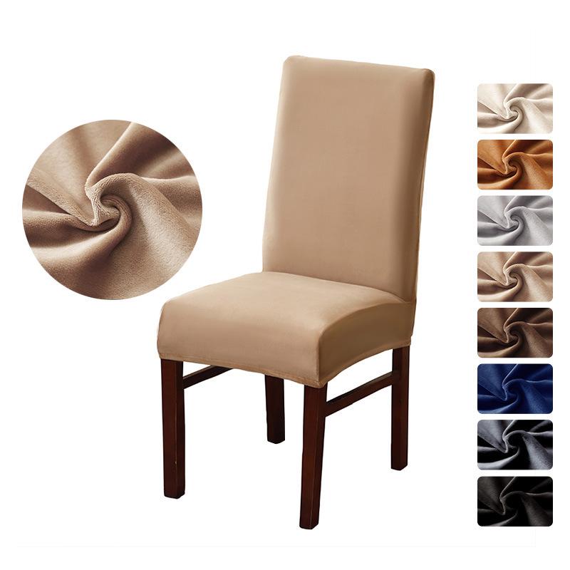 Multi-Season Waterproof Velvet Chair Cover for Home, Restaurant, or Hotel