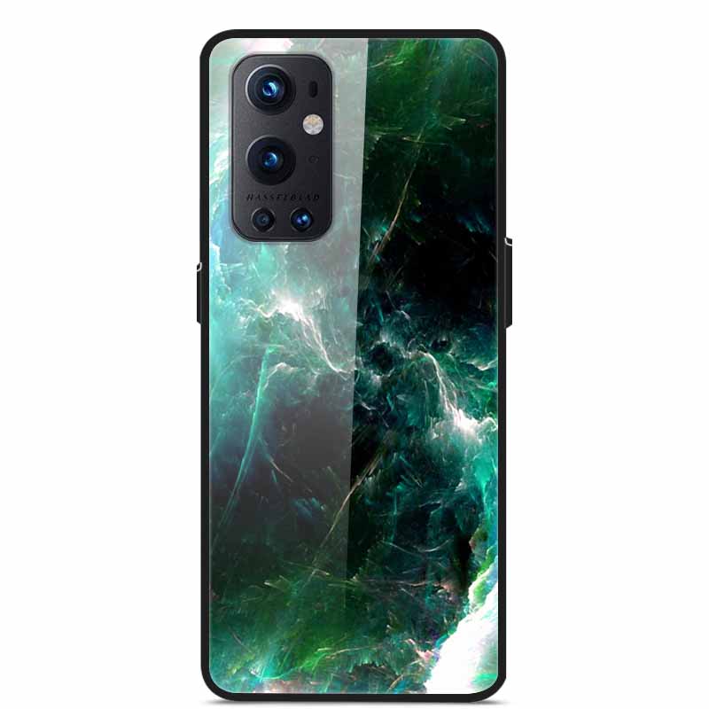 Phone Cases for One Plus 9 Tempered Glass Hard PC Back Cover For OnePlus 9 EU Version Case for Oneplus9 Funda Shells