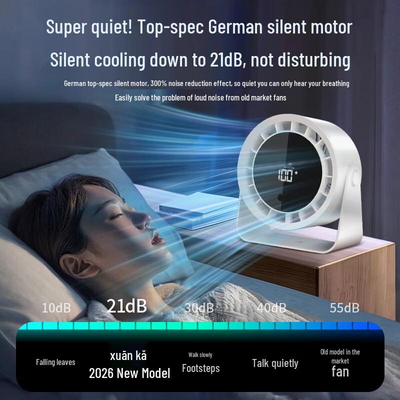 Tragbarer Schreibtisch-Kühlventilator mit 100 Geschwindigkeiten