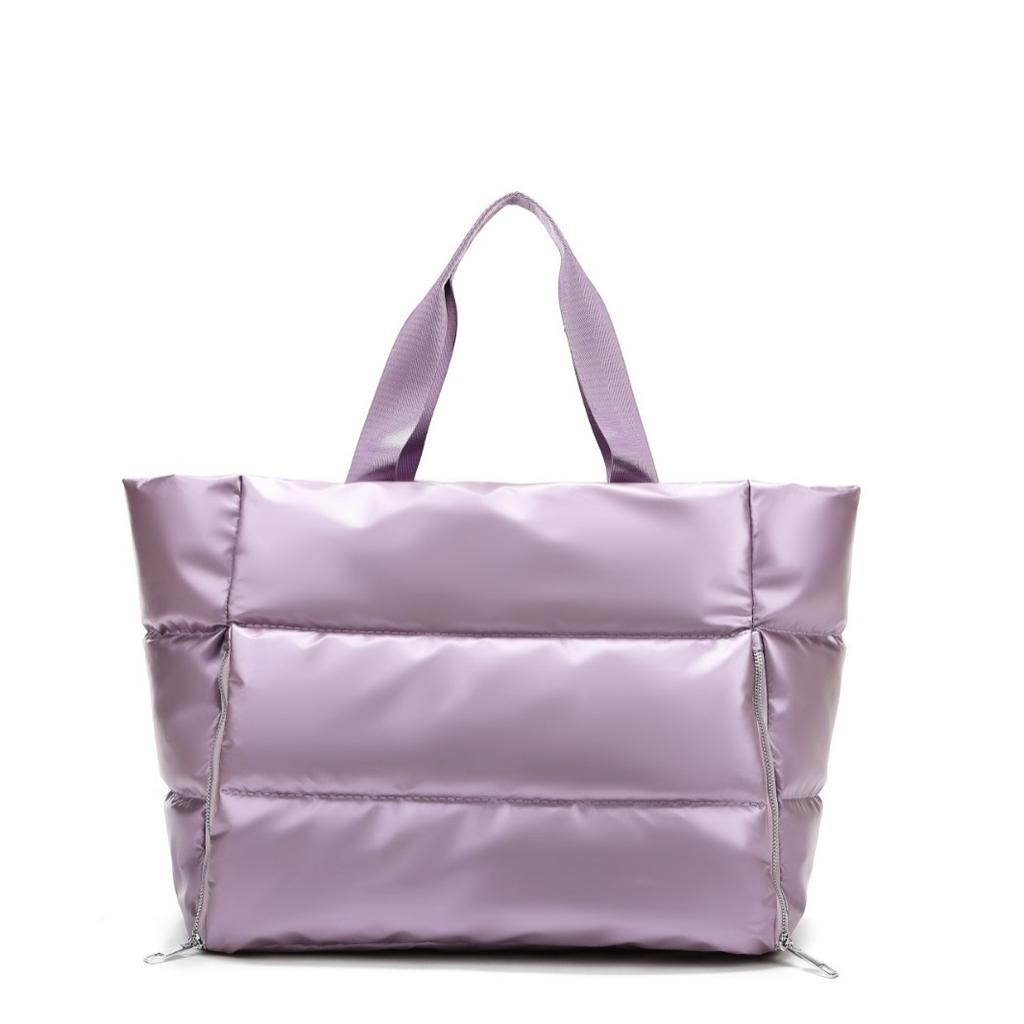 New fitness bag with dry and wet separation, large capacity yoga bag, pearl color, Korean style fashionable travel bag