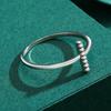 Tancise Klassisk 925 Sterling Sølv Zircon Ring Dame Smykker Bryllup Løfte Party Gift
