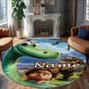 Personalized Good Dinosaur Round Chair Office Rug - Perfect for Mat, Office Chair & More - Ideal Gift for Birthdays and Holidays