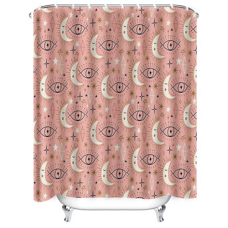 Moon Phase Shower Curtain Celestial Decor Witchy Room Aesthetic Tapestry Backdrop Bohemian Home Decor Lunar Cycle Wall Hanging