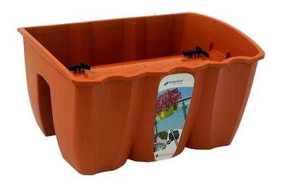 CROWN DCRO400 Railing Flowerpot | Terracotta