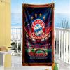 Bayern Munich Stadium Night Personalized Text Beach Towel High Absorbency & Quick-Dry