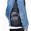 New Men's bag luxury large capacity chest bag for mobile phones and iPads, leather brand shoulder bag for travel