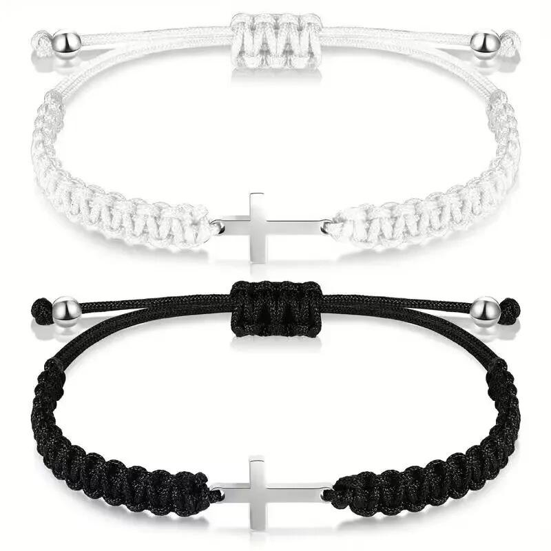 8-Shaped Lucky Hand Rope: European Style Adjustable Couple Bracelet Woven Rope