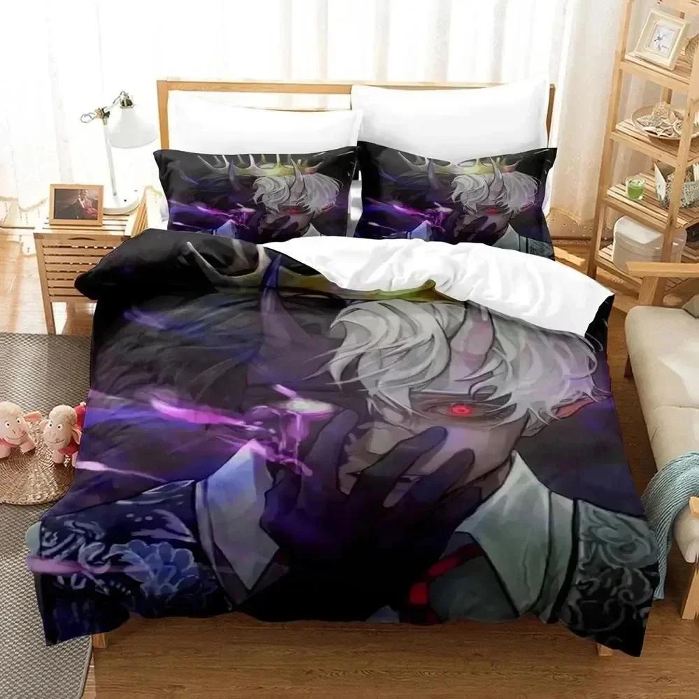 3D Print Anime Ranboo Printed Bed Set Duvet Cover Pillowcase Bedding Set Bed Linen Sheet Quilt Cover Full Queen King Size