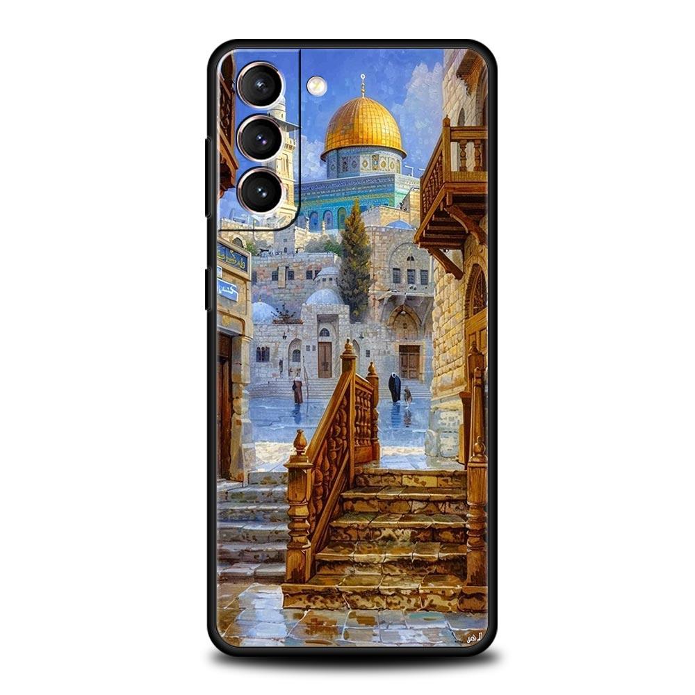 Jerusalem Building Phone Case For Samsung Galaxy S24 S23 S22 S20 Ultra S21 FE 5G S10 S9 Plus S10E S8 Soft Silicone Cover