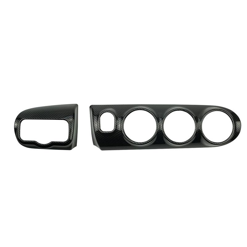 For Benz A Class CLA W177 C118 Accessorie 2pcs Carbon Fiber Style Car Interior Center Instrument AC Air Vent Outlet Frame Cover Decoration