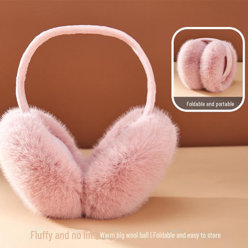 Women's Winter White Plush Windproof Ear Muffs - Warm, Cold-Proof, Velvet-Lined, Anti-Freeze.