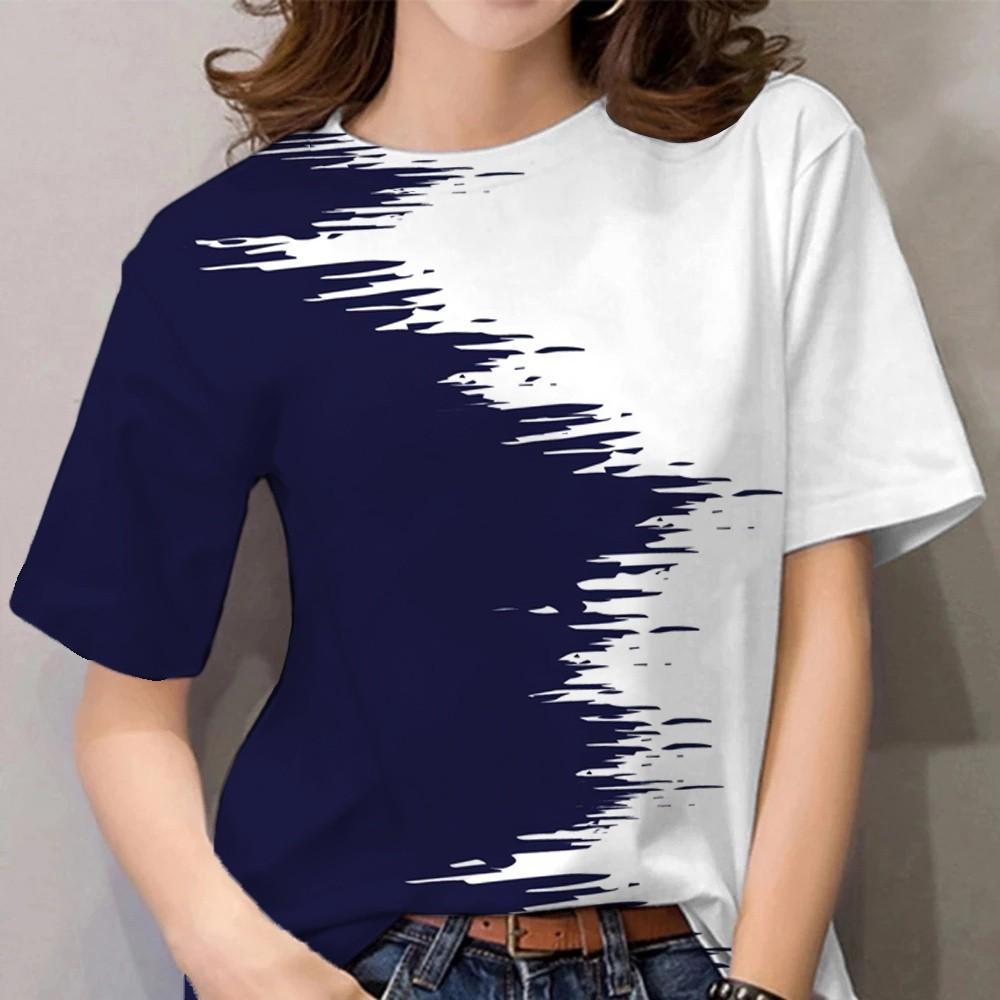Solid color women s T-shirt 3D girls short sleeved shirt 2XS