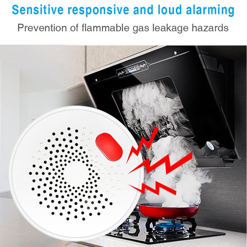 EU/US/UK Home Wifi Natural Gas Sensor Combustible Coal Gas LPG Gas Leakage Alarm Detector Fire Security Work with Tuya Smart