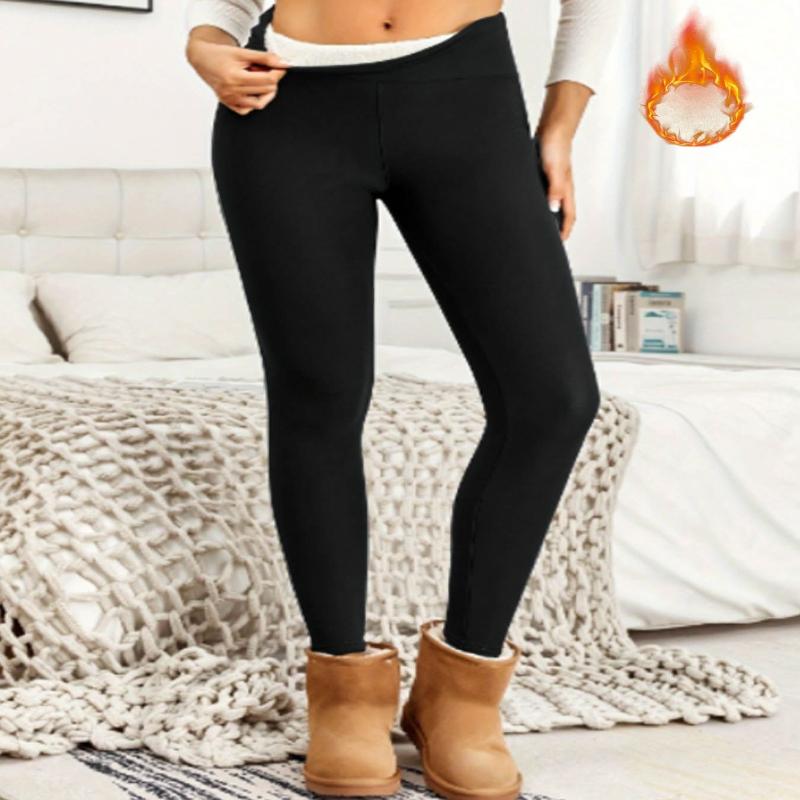 

Women s Fleece Lined Base Layer Pants, Thermal Soft Slim Fit Bottoms for Cold Weather XXL чорний