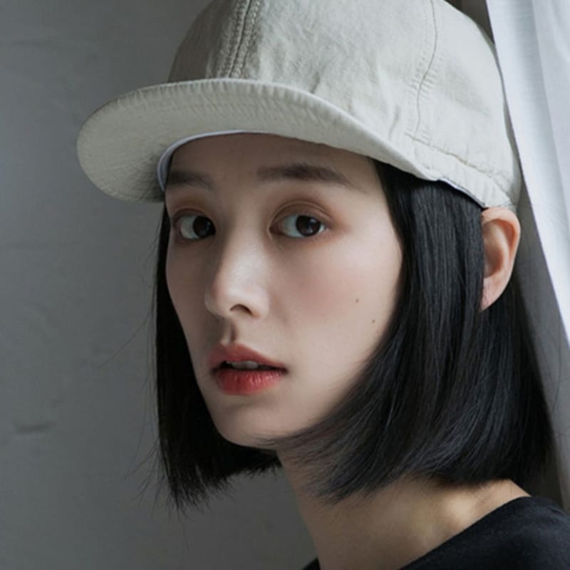 

LOOKING4U On the Moment Band Stopper Cotton Short Cap C1 Ivory IVORY