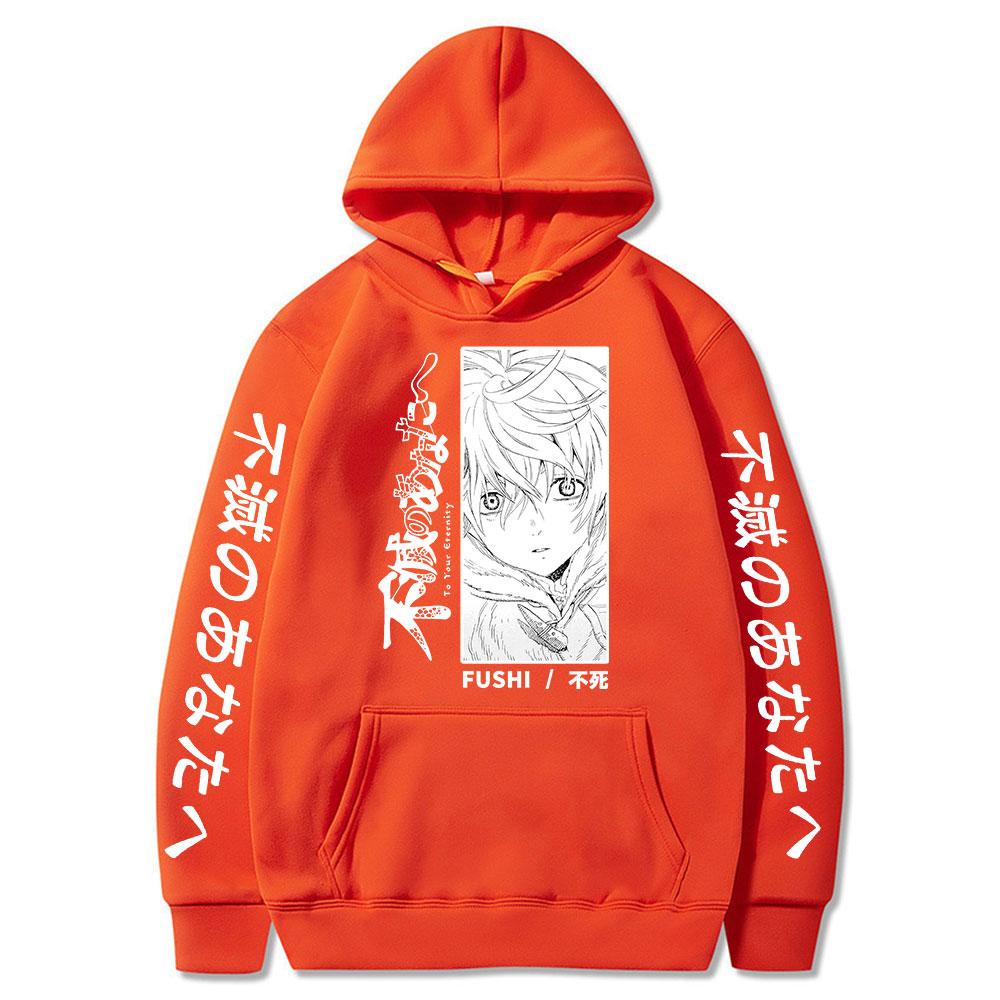 

Толстовки с капюшоном в стиле аниме To Your Eternity Fushi, мужские и женские модные пуловеры, забавные повседневные толстовки в стиле манга, одежда унисекс 4XL оранжевый