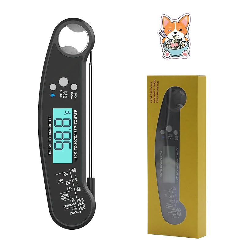 Wireless Meat Thermometer Bluetooth with Ceramics Probe for Grilling/Cooking Waterproof Digital Oven Food Thermometer with 600Ft Range Perfect for