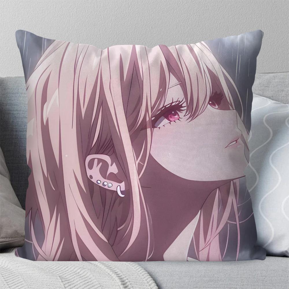 

Yuzuriha Inori Animation G-Guilty C-Crown Pillow Case Square Pillow Bedroom SofaLeisure ComfortLiving Room Home Decoration 40X40 16x16Inch