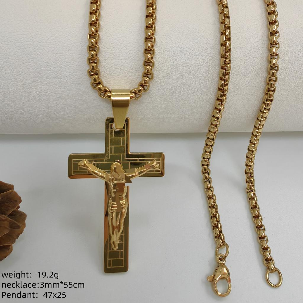2026 Men's Fashion Trend Personalized Cross Pendant Necklace Jewelry  Pendant Necklace Jewelry Accessories