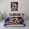 Giraffe Family Starry Night Decor Soft Comfortable Duvet Cover Bedding Set Included 1*Duvet Cover & 2*Pillowcases Gift