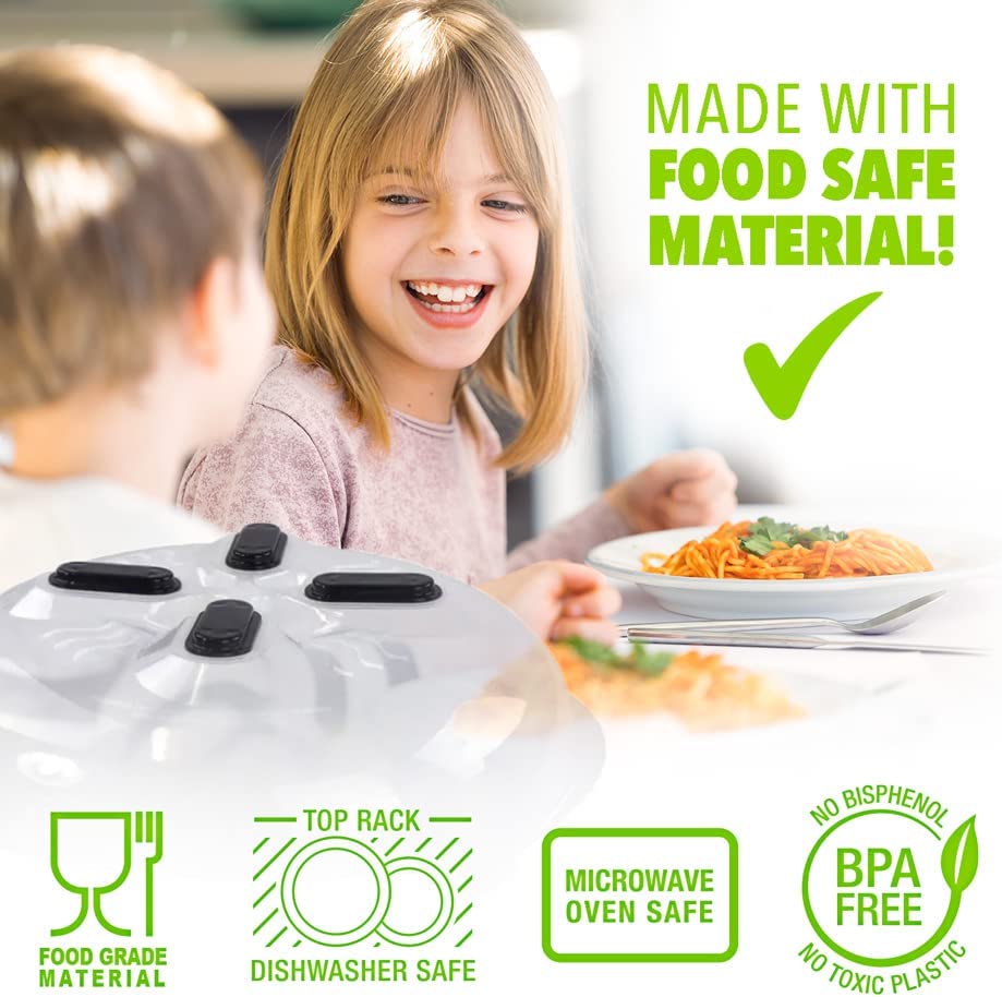 Magnetische Mikrowellenabdeckung für Lebensmittel Mikrowellen-Spritzschutz 11 12 Klare Mikrowellen-Tellerabdeckung Schüsselabdeckungen für Mikrowellenofen Kochen Spritzschutz