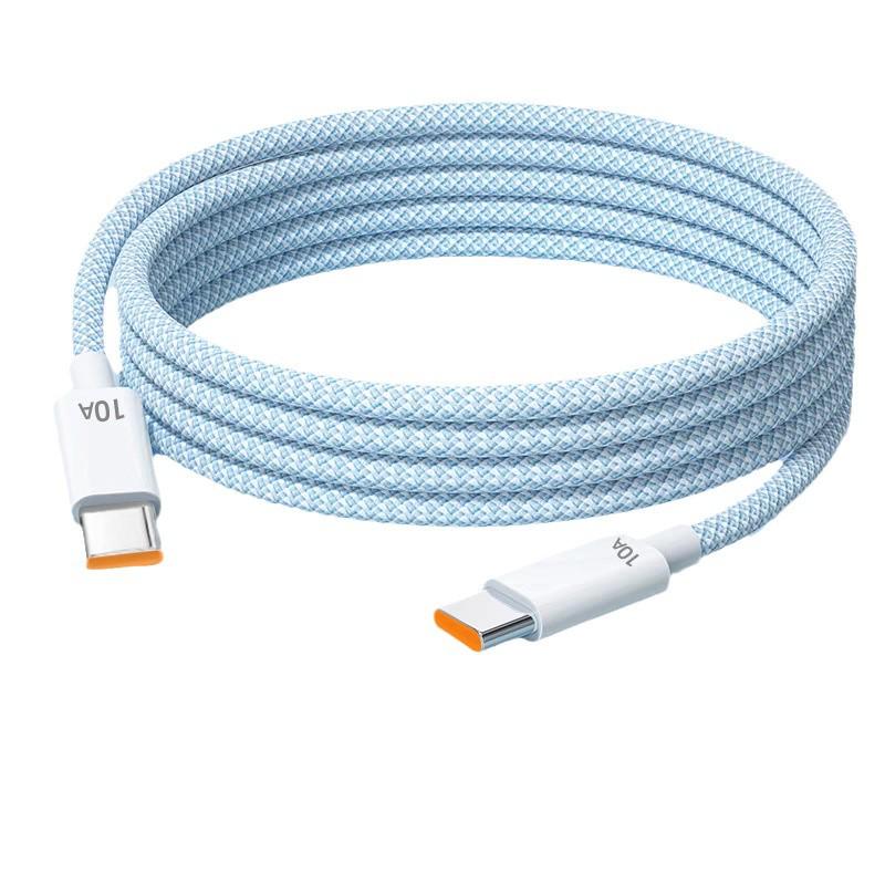 120W PD Dual Type-C Charging Cable, Compatible with Apple 15/16, Huawei, Xiaomi - 10A Fast Charge.