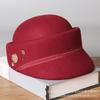 New Fashion Personality European Merino Wool Temperament Elegant Cap Women's Autumn and Winter Versatile Retro Hat