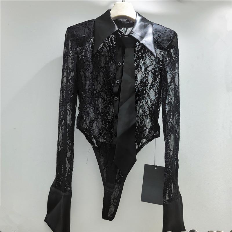 Chic, unique, and stunning tops, high-end feel, new spring design style, niche casual wear S чёрный