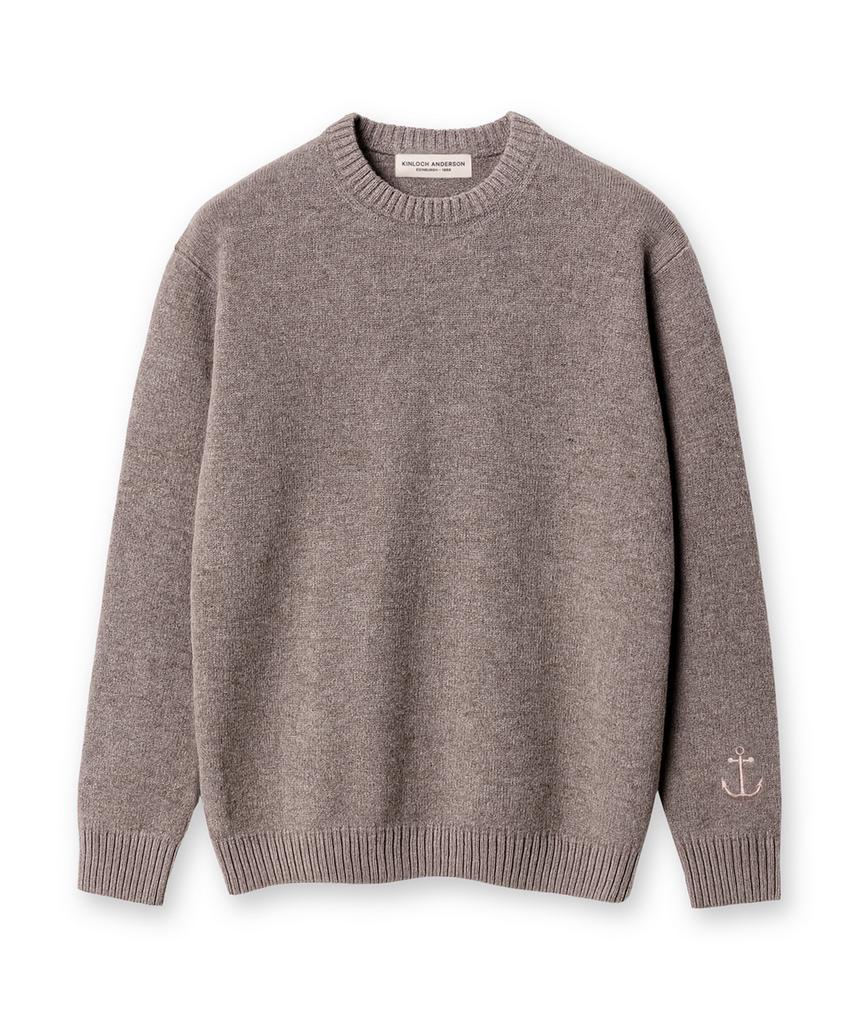 Edeunbeoleokeulleob Shetland Wool Anchor Knit (Grey)