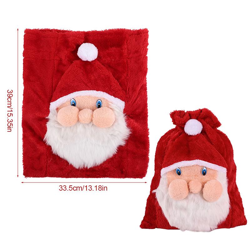 Velký vánoční dárkový pytel Santa Clause se stahovací šňůrkou na vánoční stromek, domácí dekorace, taška na cukroví a dárky, novoroční párty 2026