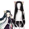 Kochou Kanae Paruka Anime Kimetsu no Yaiba Cosplay Syntetické Černé Dlouhé Vlasy Motýlí Pokrývka Hlavy Halloween Cos Rekvizity