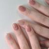 24 Pièces Pointes d'Ongles Rose Nude Courtes Tête Ronde Faux Ongles avec Motif Portables Finis Faux Ongles Couverture Complète Press-on Nails