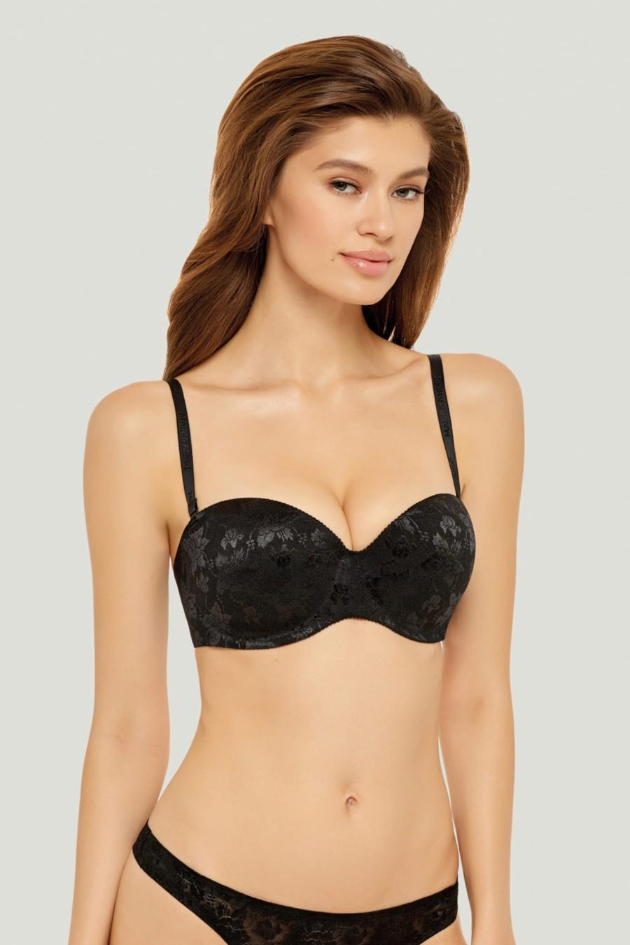 

Бюстгальтер push-up Marc & Andre (44335) 75E прозорий колір чорний