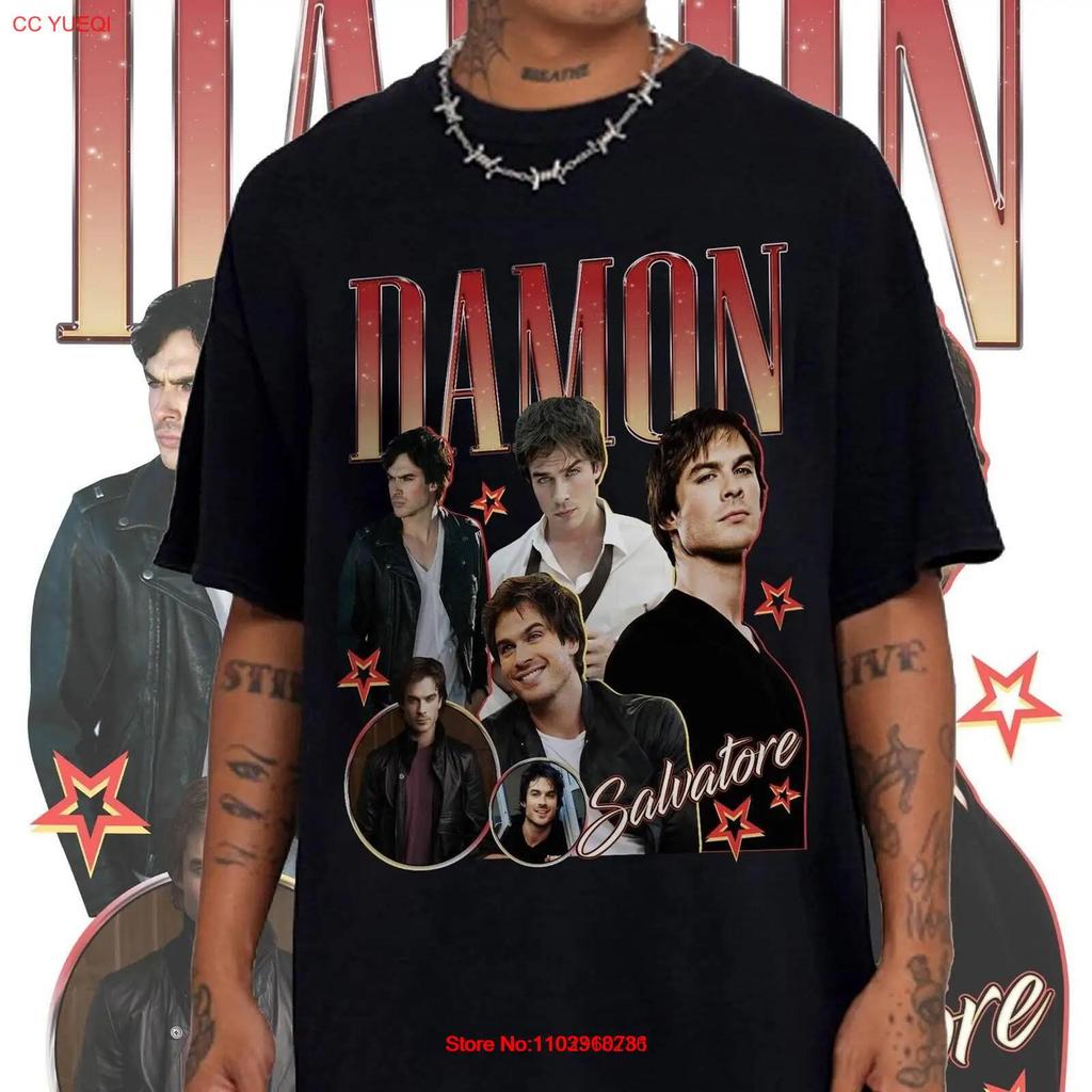 Damon Salvatore The Vampire Diaries Shirt Damon Salvatore Homage Shirt Classic