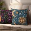 Celestial Moon Sun Star Pillow Cover Throw Cushion Boho Astrology Space Theme Decor 40x40cm Nursery