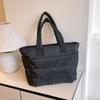 Stoff Damen Handtasche Leicht Großes Fassungsvermögen Daunen Yoga Reise Tote Bag Computertasche Winter Mehrere Taschen Einfarbig Umhängetasche