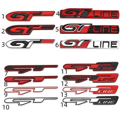 Car GT LINE Styling Metal Car Badge Zadní Emblem zadní nálepka Pro 206 208 308 307 207 208 3008 407 508 2008 RCZ Rio K3 K5