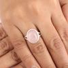 Natural Rose Quartz Gemstone 925 Sterling Silver Handmade Gift Designer Ring For Women RR-80-23